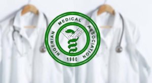 Nigerian doctors during a healthcare advocacy event in Lagos.