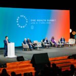 Delegates attend the 2026 One Health Summit in Lyon, France, discussing disease surveillance, antimicrobial resistance, climate-related health risks and global health security.
