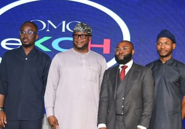 Young entrepreneurs receive SME grants in Lagos.