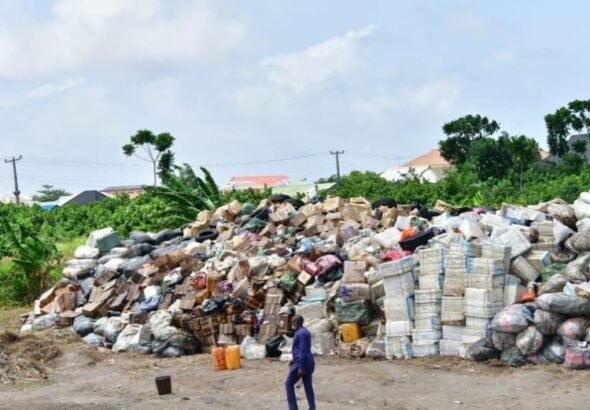 Lagos officials launch a task force against illegal waste dumping.