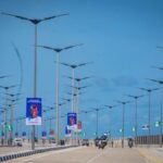Lagos-Calabar Coastal Highway with traffic restriction signs.
