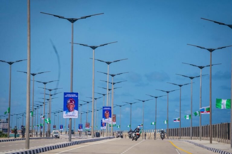 Lagos-Calabar Coastal Highway with traffic restriction signs.