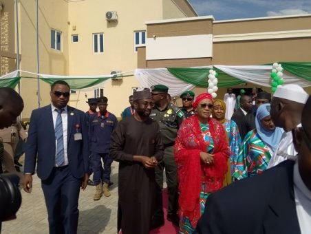 First Lady Oluremi Tinubu inaugurating projects in Jigawa State.