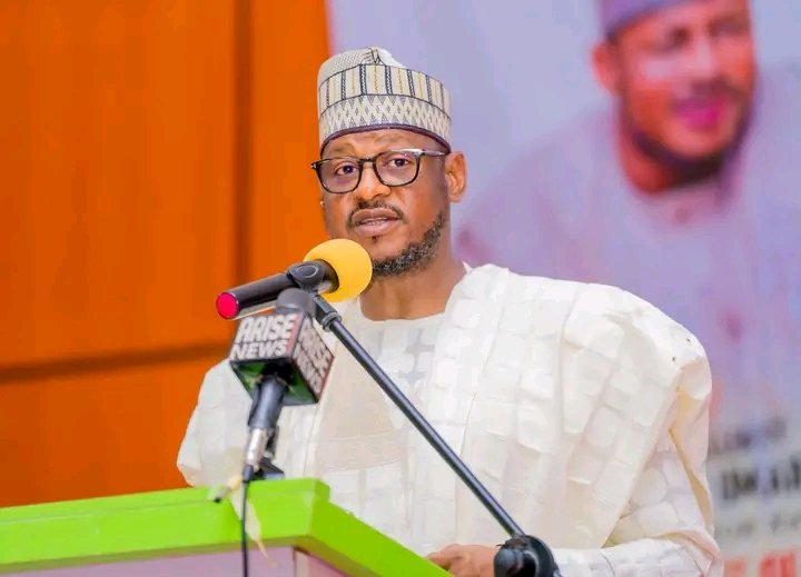 Governor Dikko Radda addressing a nutrition workshop in Katsina.