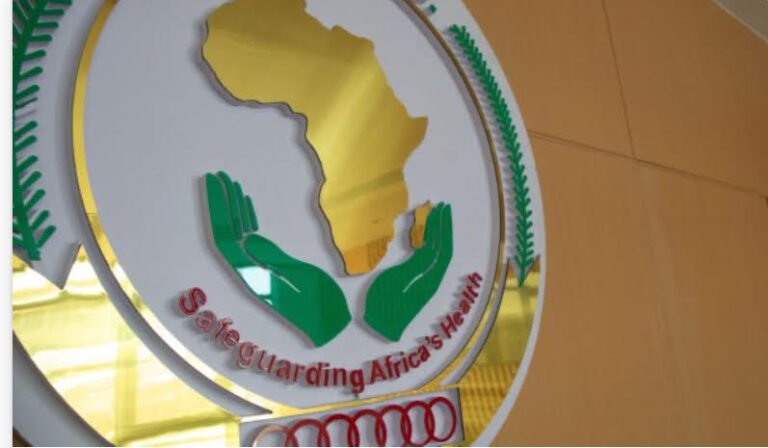 Africa CDC officials discussing Ebola screening measures at African border points.