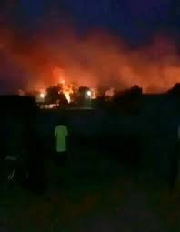Burnt classrooms following a Boko Haram attack in Borno State.