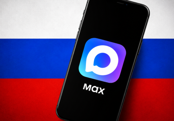 Smartphone displaying the Max application after its removal from Apple's App Store.