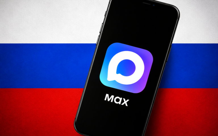 Smartphone displaying the Max application after its removal from Apple's App Store.