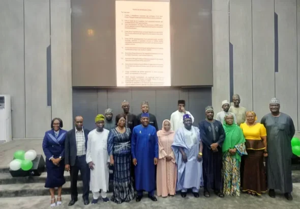 Officials during the inauguration of the ministerial monitoring team for Smart Schools in Abuja.