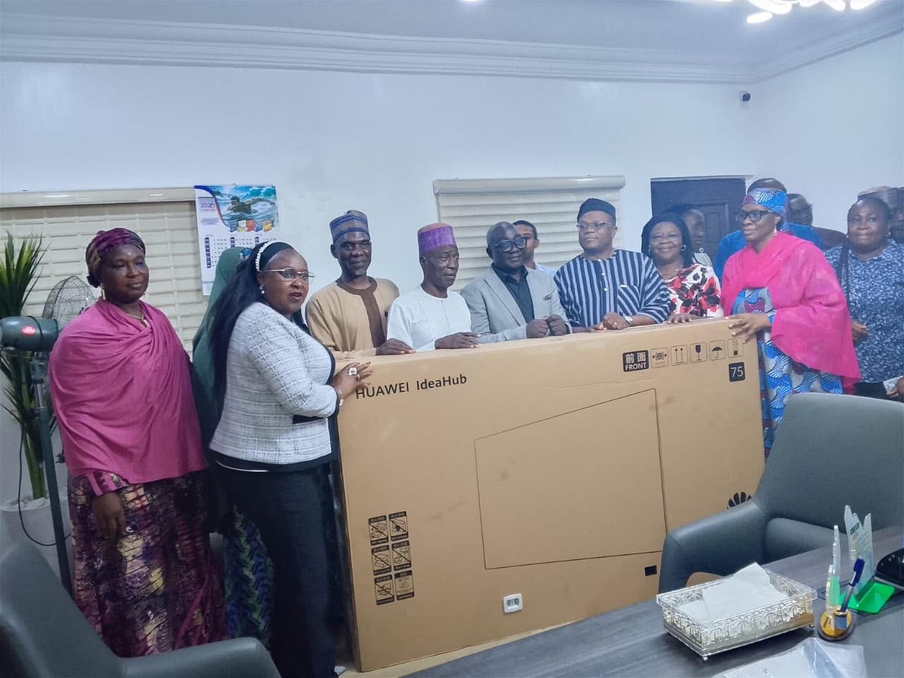 Officials unveiling the Monitoring Smart Boards Dashboard for basic education administration in Abuja.