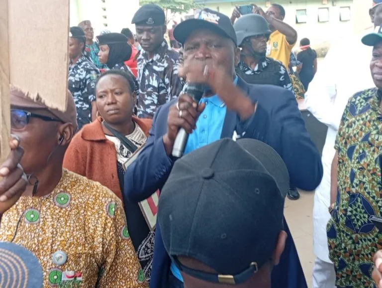 FCT NUT Chairman, Comrade Abdullahi Mohammed Shafas leading the protest