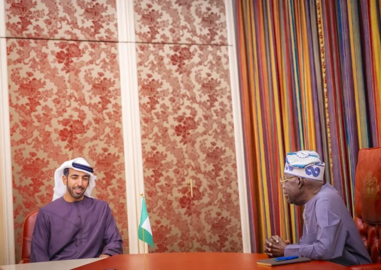President Bola Tinubu meets UAE Foreign Affairs Minister in Abuja.