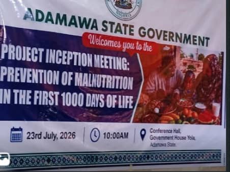 Adamawa State officials launch the First 1,000 Days of Life Nutrition Project in Yola.