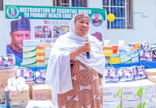 Kaduna State officials distribute medical supplies to primary healthcare centres.