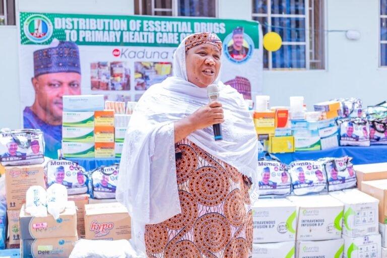Kaduna State officials distribute medical supplies to primary healthcare centres.