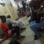 A crowded public hospital waiting area