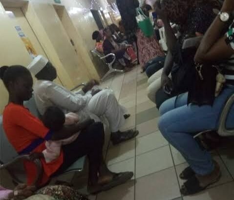 A crowded public hospital waiting area