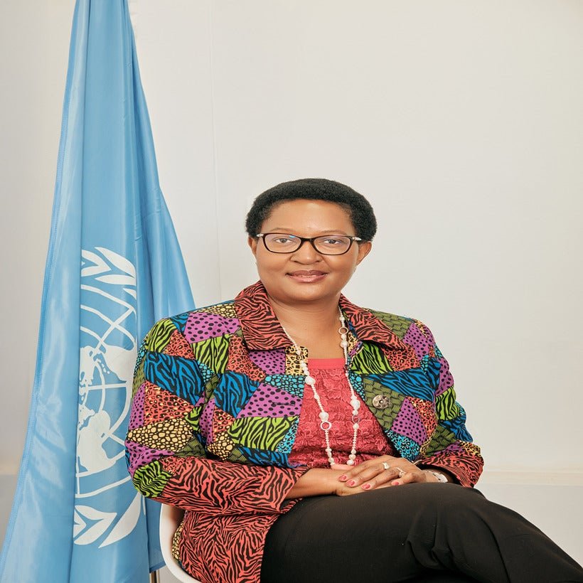 UNFPA Nigeria Country Representative Muriel Mafico speaking during an exclusive interview with Africa Health Report on maternal mortality, health worker migration, and reproductive health in Nigeria.