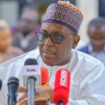 Federal officials unveil medical equipment and ambulances during the launch of the ₦10 billion maternal healthcare support programme in Bauchi State.
