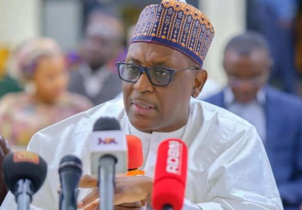 Federal officials unveil medical equipment and ambulances during the launch of the ₦10 billion maternal healthcare support programme in Bauchi State.