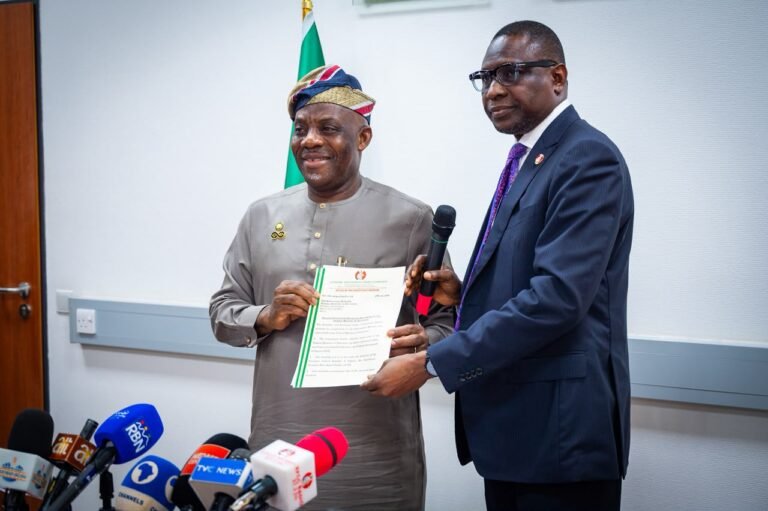 Education Minister Tunji Alausa receives recovered assets from the EFCC for distribution to Nigerian schools.