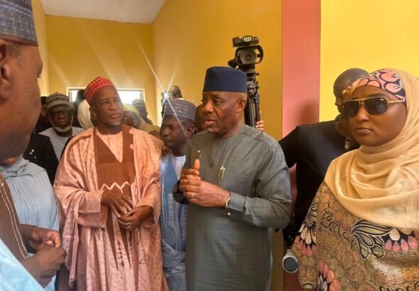 Education Minister Maruf Alausa commissioning the digital e-library at FGC Kano.