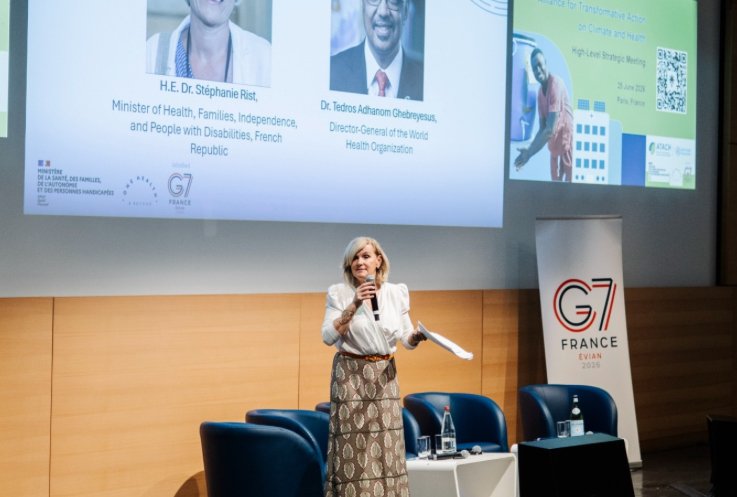 Global health leaders meet in Paris to discuss climate change and health under France's G7 Presidency.