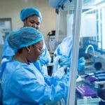 A laboratory scientist prepares Ebola diagnostic samples following WHO approval of the first Bundibugyo Ebola molecular test.