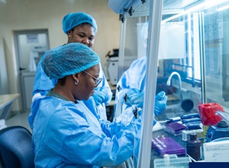 A laboratory scientist prepares Ebola diagnostic samples following WHO approval of the first Bundibugyo Ebola molecular test.