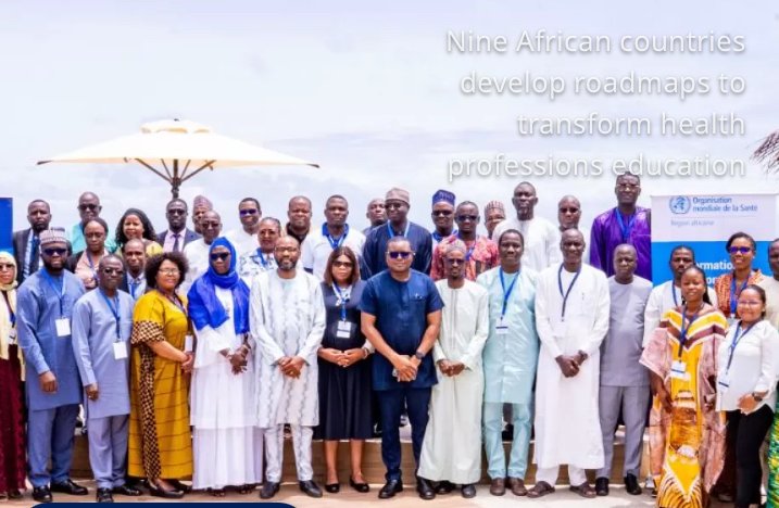 WHO delegates and African health officials at the competency-based health training workshop in Dakar.