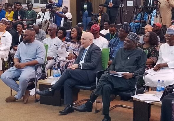 Israeli Ambassador Michael Freeman addresses participants during the closing ceremony of iFAIR Cohort 4 in Abuja while announcing funding for iFAIR 5.