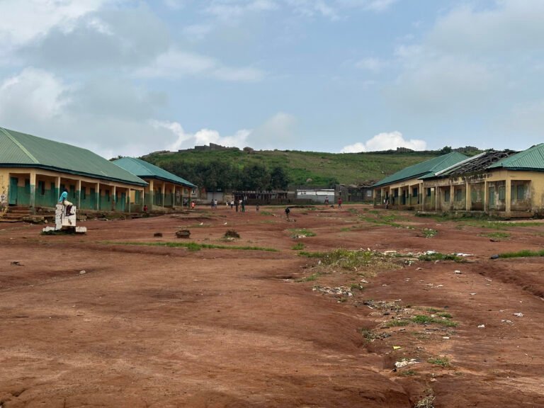 An unfenced LEA Primary School in Katampe, Abuja. Security experts warn that the absence of perimeter fencing and controlled access leaves many Nigerian schools vulnerable to criminal attacks.(Photo credit: Edino Cornelius/AHR)