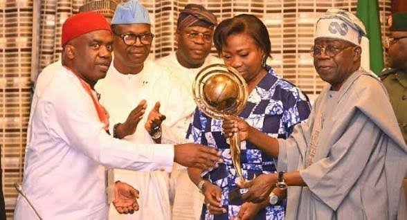 President Bola Tinubu meets members of the Nigerian Diaspora Medical Associations at the State House in Abuja.