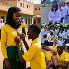 Students at a private school during an end-of-session ceremony in Niger State.