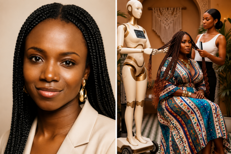 Nigerian-American engineer Yinka Ogunbiyi presents HaloBraid, the world's first patent-pending hair braiding robot.