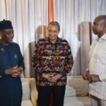 Education Minister Maruf Alausa meets former Tanzanian President Jakaya Kikwete during discussions on education reforms.