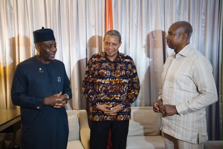 Education Minister Maruf Alausa meets former Tanzanian President Jakaya Kikwete during discussions on education reforms.