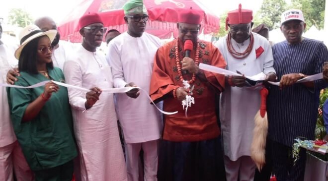Delta State Deputy Governor, Sir Monday Onyeme alongside other dignitaries, at the inauguration