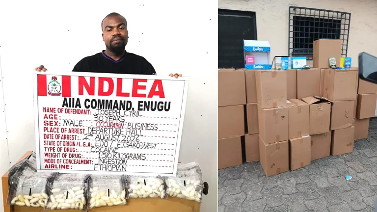 NDLEA Arrests Italy-Based Man With 98 Cocaine Wraps