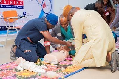 Health workers participate in Basic Life Support training organised by the FCTA in Abuja.