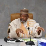 Minister of Agriculture Abubakar Kyari speaking on Nigeria's agricultural mechanisation plan in Abuja.