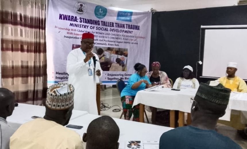 UNICEF officials and Kwara State stakeholders during psychosocial support training for Woro abduction survivors.