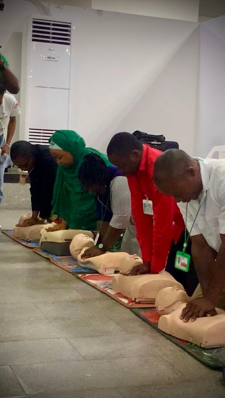 Trainees practicing what they have been taught