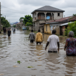 Flood-prone community in Ogun State following government flood alert ahead of heavy September rainfall.