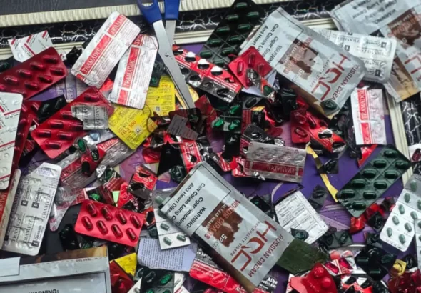 Drugs seized by the police