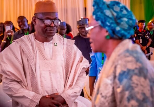 Dr. Iziaq Adekunle Salako, and the First Lady of Nigeria, Senator Remi Tinubu at the flag-off of the programme on Monday