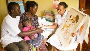 Health workers sensitising residents on free family planning services in Ebonyi State