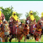 Kano Durbar procession and horse riders in the Kano metropolis