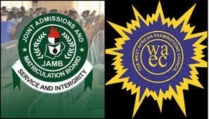 JAMB and WAEC logos representing the new ₦4,000 WASSCE result verification process for admission candidates.