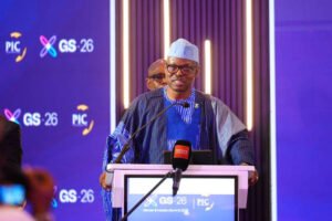 Minister of State for Health and Social Welfare Iziaq Salako speaking at the 2026 Gender and Inclusion Summit in Abuja